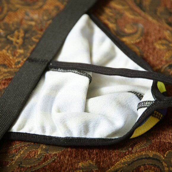 Mens Colored Stripes Print Thong Gstring Handmade - Picture 5 of 5